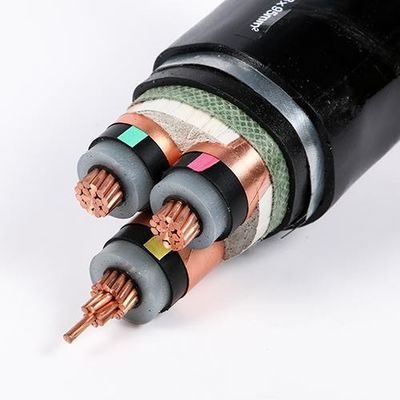 Black 110kV XLPE High Voltage Underground Cable 50mm For Construction