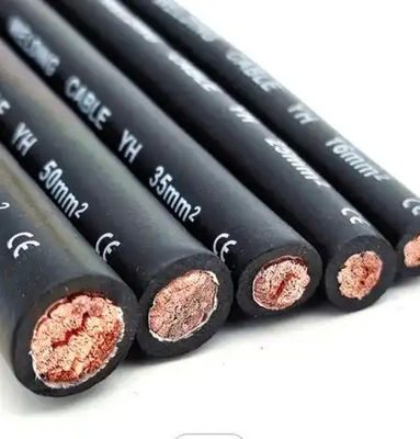 High Voltage Pure Copper Welding Cable 50mm Low-Loss Insulated Conductor with XLPE PVC Rubber Insulation